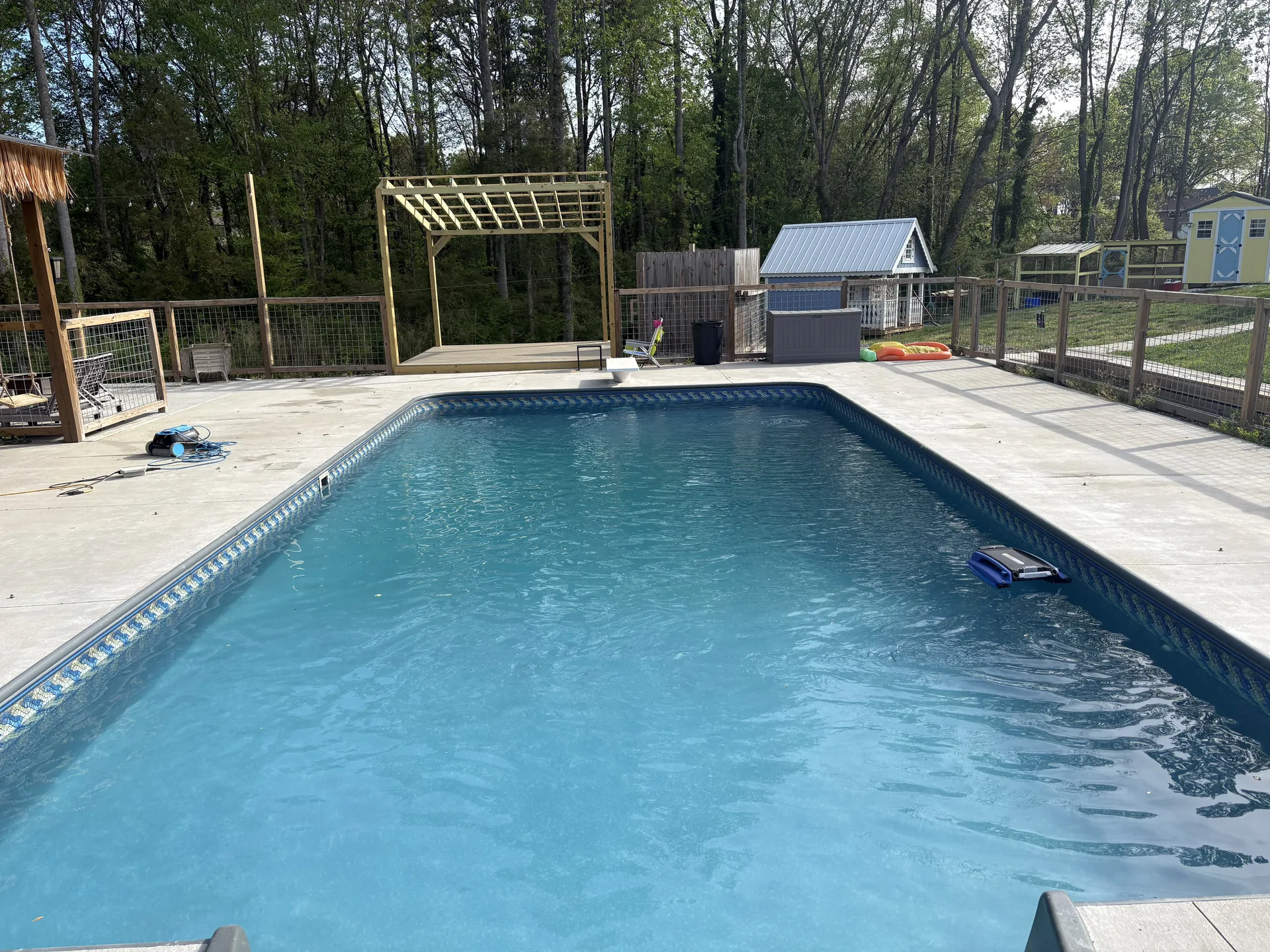 Crystal clear water, ready for family summer memories.